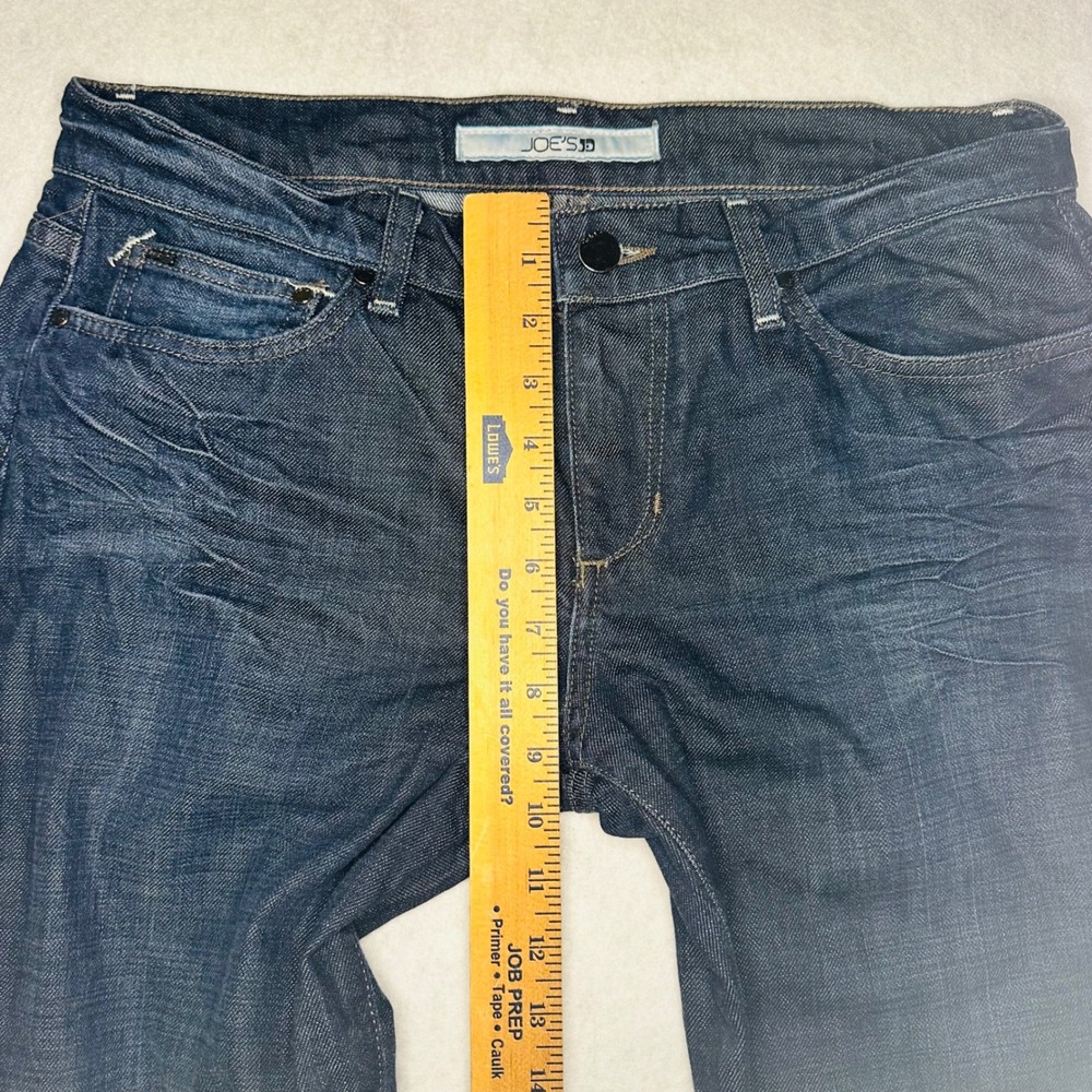 JOE'S Jeans Women's Size 31 Denim Distressed Wash straight Dark Blue - Picture 3 of 10